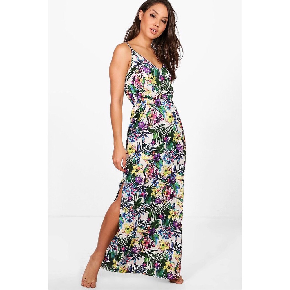 Boohoo Floral Maxi Beach Dress